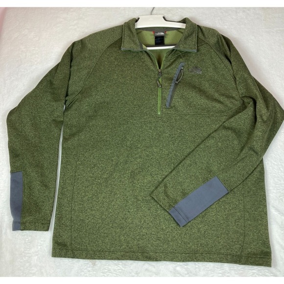 The North Face Other - The North Face Quarter Zip Pullover Softshell Lined Jacket Men's Size XL Green